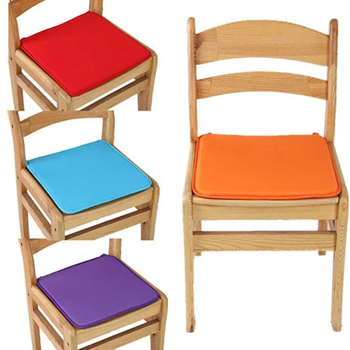 Square Chair Pad with Ties 16x16 Inch Cotton Blend Seat Cushion for Dining Kitchen Office Indoor Outdoor | Lonoma