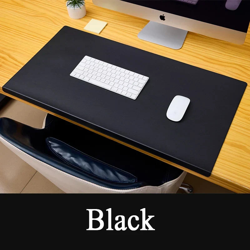 Desk Pad with Wrist Rest Cushion – Faux Leather Mouse Pad for Office Gaming Computer Workstation Non-Slip Base Waterproof | Lonoma