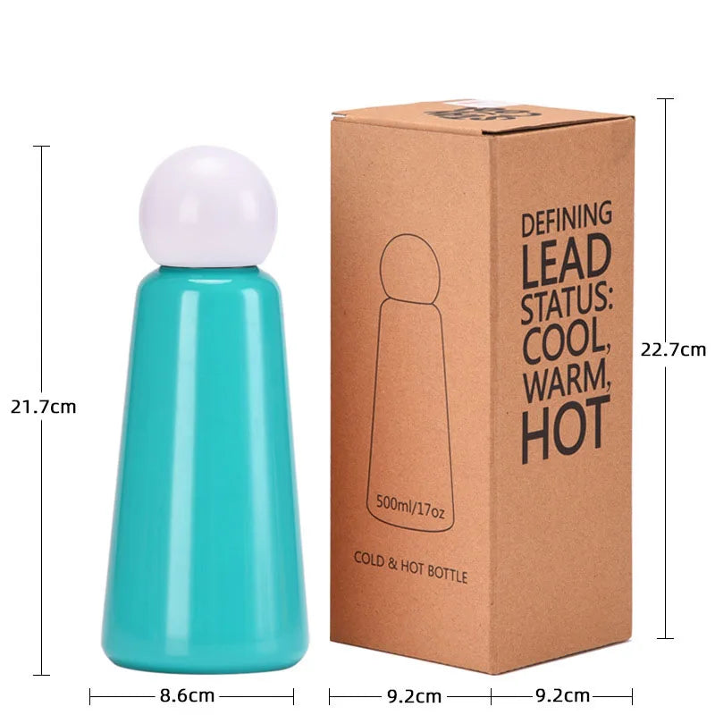 Insulated Stainless Steel Water Bottle 17 oz Dual Color Design for Gym Travel Hiking Work Hot Cold Drinks Leak Proof Portable | Lonoma