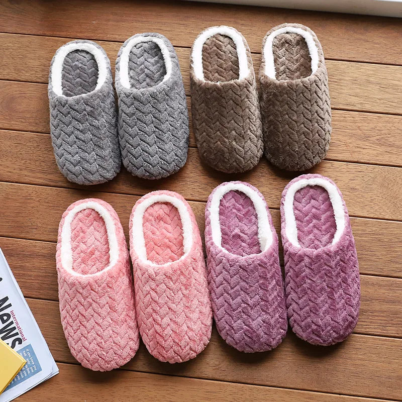 Winter pantoffels - Unisex pluizige huispantoffels Zacht lichtgewicht antislip Comfortabele binnenslippers voor de herfst en winter