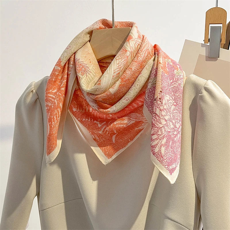 Cotton Square Scarf for Women Lightweight Printed Neckerchief Hair Wrap 27 Inches Bandana Versatile Headscarf Fashion Accessory | Lonoma