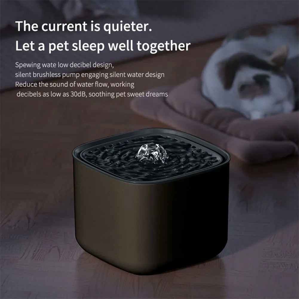 Automatic Pet Water Fountain with Triple Filter System 101 oz Capacity USB Rechargeable Flowing Drinking Dispenser for Cats and Dogs | Lonoma