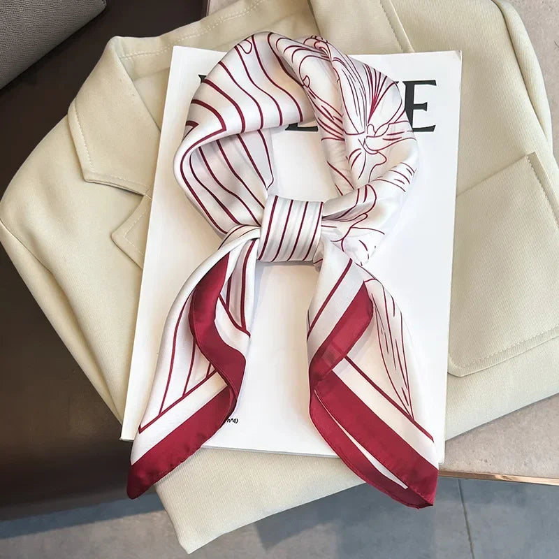 Square Satin Scarf 27.5 Inch Equestrian Print Headwrap Neck Tie Hairband for Women Four Season Versatile Accessory | Lonoma
