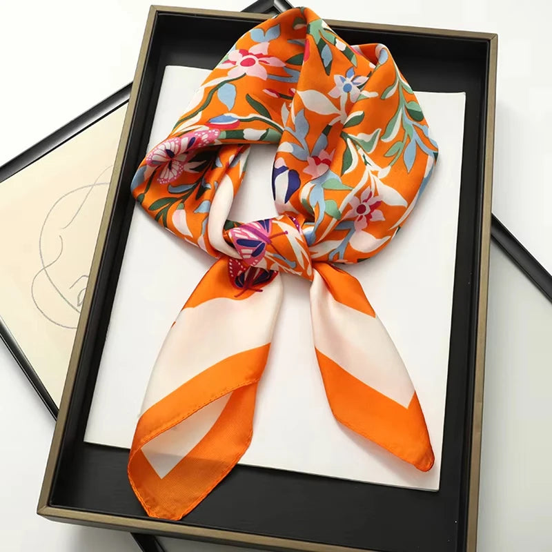 Square Satin Scarf for Women 27.5 inch Versatile Headband Hair Wrap Neck Tie Lightweight Polyester Fashion Accessory | Lonoma