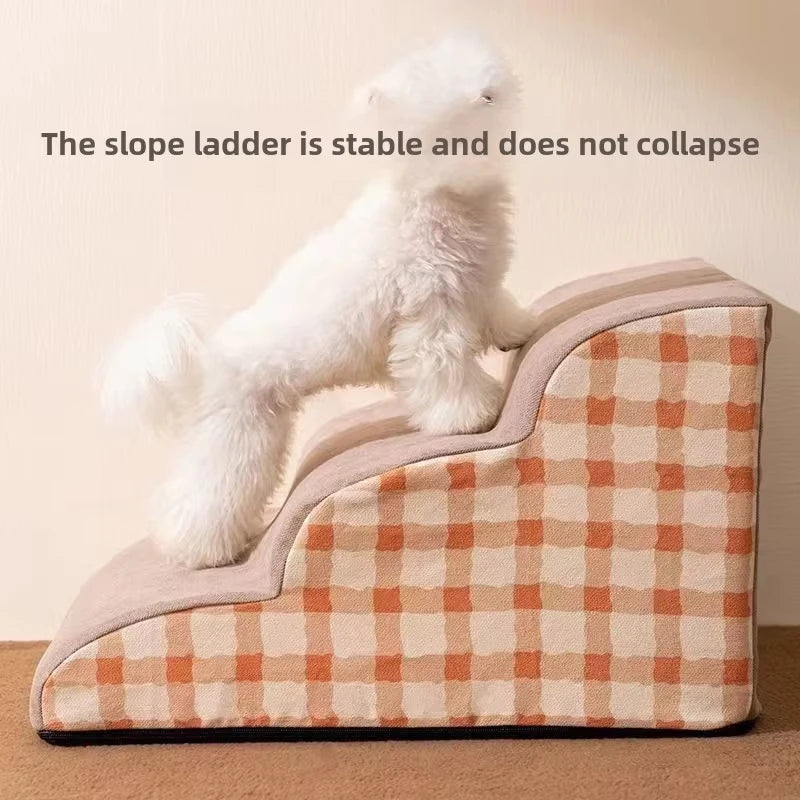 Pet Steps for Couch 3-Tier Foam Dog Stairs Ramp Lightweight Washable Non-Slip for Small Dogs Cats Seniors | Lonoma