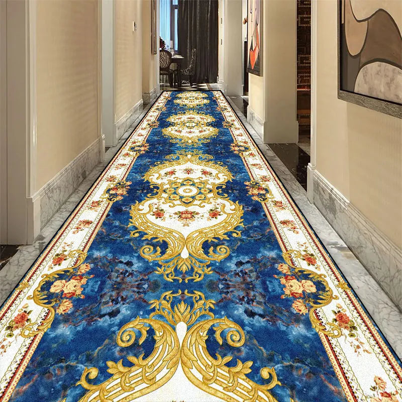Runner Rug Anti-Slip Polyester Hallway Mat for Entryway Living Room Bedroom Kitchen Stairs Printed Pattern Washable Various Sizes | Lonoma