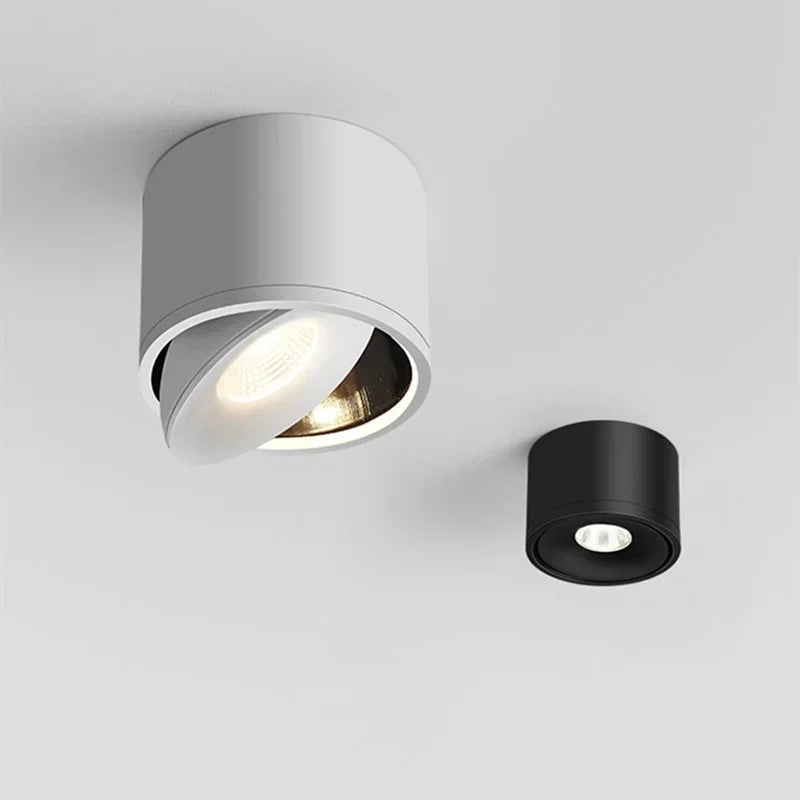 Adjustable LED Ceiling Spotlight Dimmable Aluminum Directional Track Light Black White Modern for Kitchen Office Living Room | Lonoma