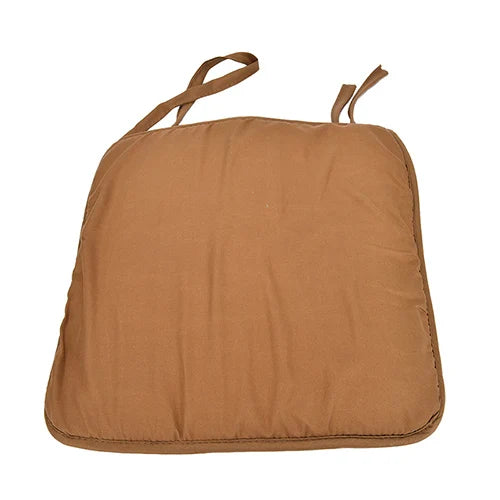 Square Chair Pad with Ties 16x16 Inch Cotton Blend Seat Cushion for Dining Kitchen Office Indoor Outdoor | Lonoma