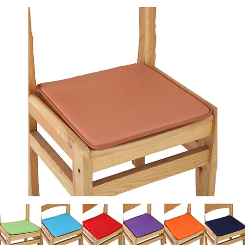 Square Chair Pad with Ties 16x16 Inch Cotton Blend Seat Cushion for Dining Kitchen Office Indoor Outdoor | Lonoma