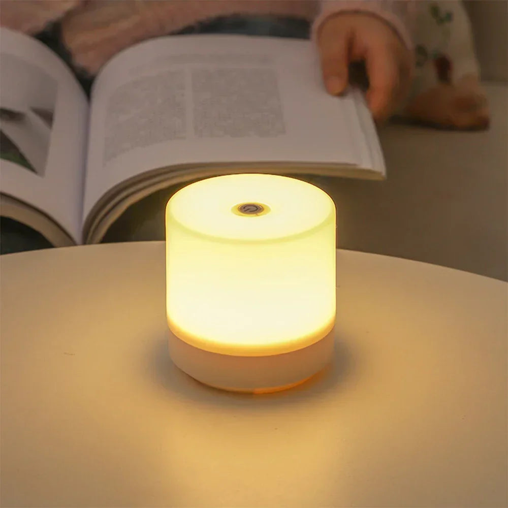 Touch Dimmable LED Night Light, 3.3 in Cube, USB Powered Bedside Lamp for Bedroom, Kids Room, Desk, Nursery & Ambient Lighting | Lonoma