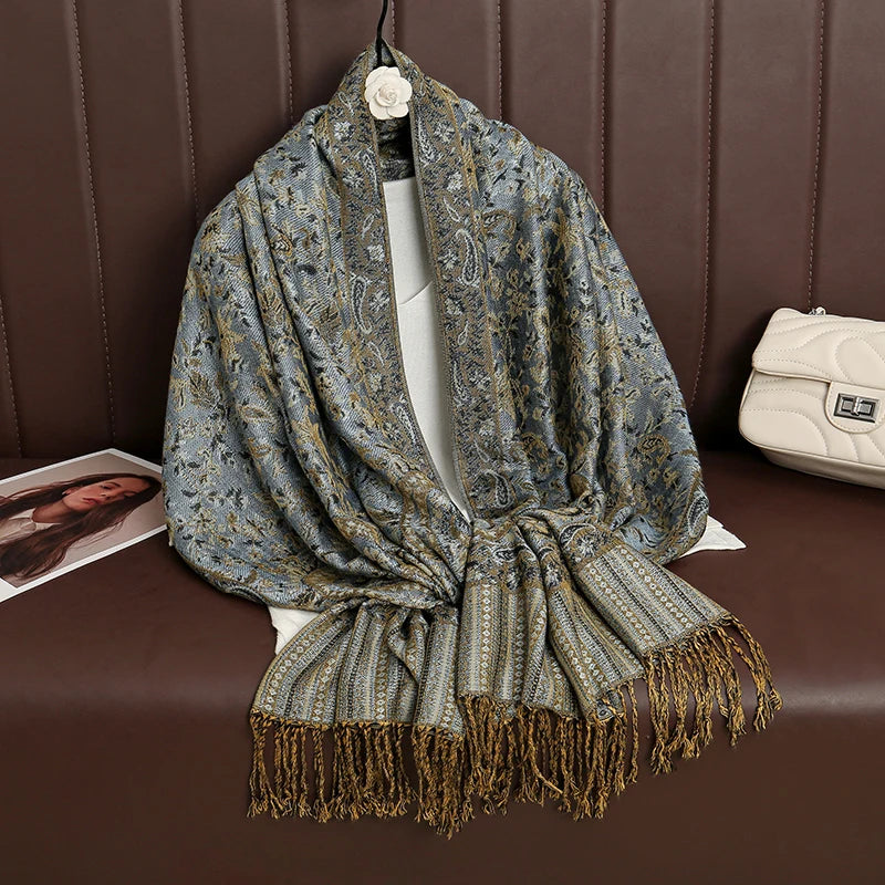 Soft Cashmere-Feel Scarf for Women – Warm Oversized Pashmina Wrap Shawl for Fall Winter Layering | Lonoma