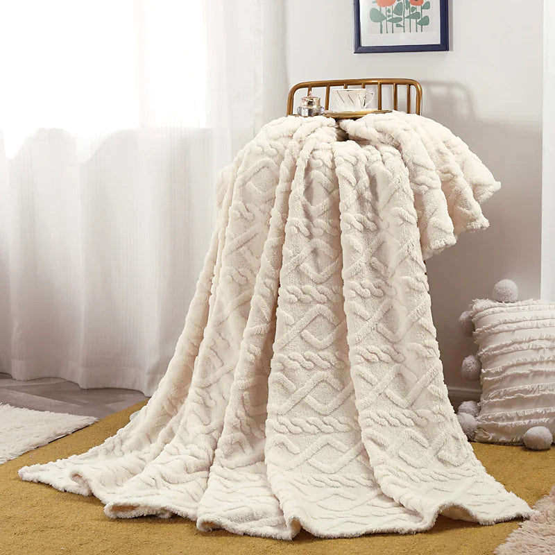 Soft Flannel Throw Blanket Cozy Warm Fleece for Couch Bed Travel Lightweight Solid Color Home Accent | Lonoma