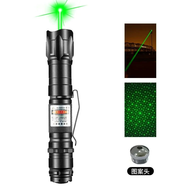 Green Laser Pointer Pen with Adjustable Focus for Presentations and Cat Play | Interactive Pet Toy Beam | Lonoma