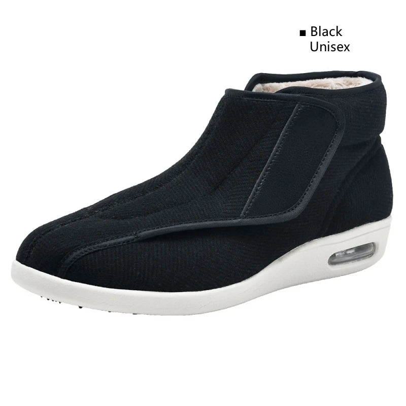 Extra-Wide Orthopedic Walking Shoes for Seniors – Hook-and-Loop Adjustable Winter Boots with Cushioned Support | Lonoma