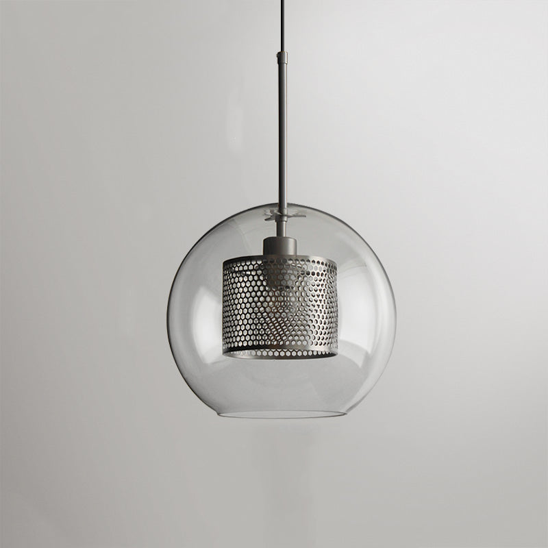 Glass Globe Pendant Light Gold or Silver Finish with LED Bulb for Kitchen Island Dining Room Bedroom Entryway Modern Hanging Ceiling Fixture | Lonoma