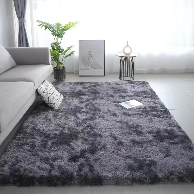Tie-Dye Area Rug Non-Slip Machine Washable Floor Mat for Living Room Bedroom Entryway Multi-Color Polyester Carpet with PVC Backing | Lonoma