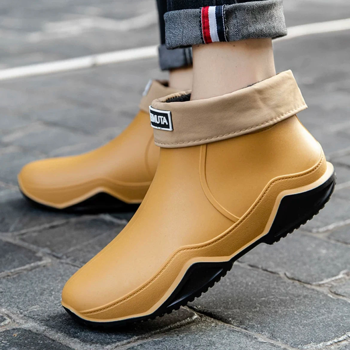 Waterproof Ankle Rain Boots with Non-Slip Sole for Men and Women All Seasons Kitchen Garden Work Outdoor Fleece Lined | Lonoma