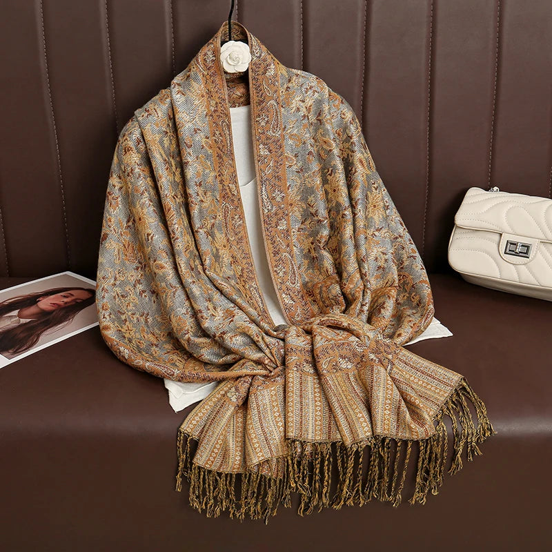 Soft Cashmere-Feel Scarf for Women – Warm Oversized Pashmina Wrap Shawl for Fall Winter Layering | Lonoma