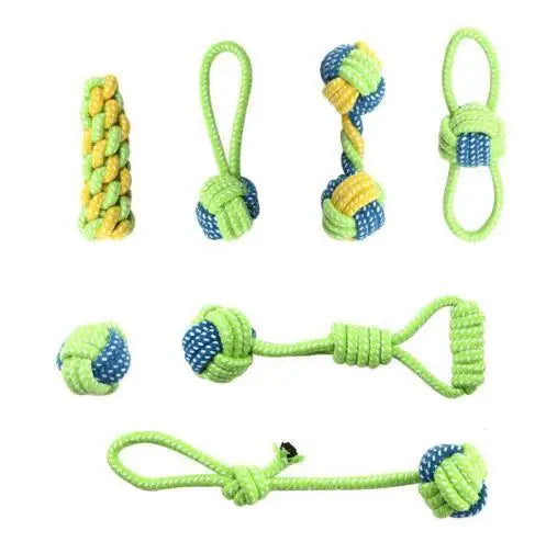 Cotton Rope Dog Toys for Chewing and Tug Play – Interactive Ball and Rope Set for Dental Health – Small to Large Dogs | Lonoma