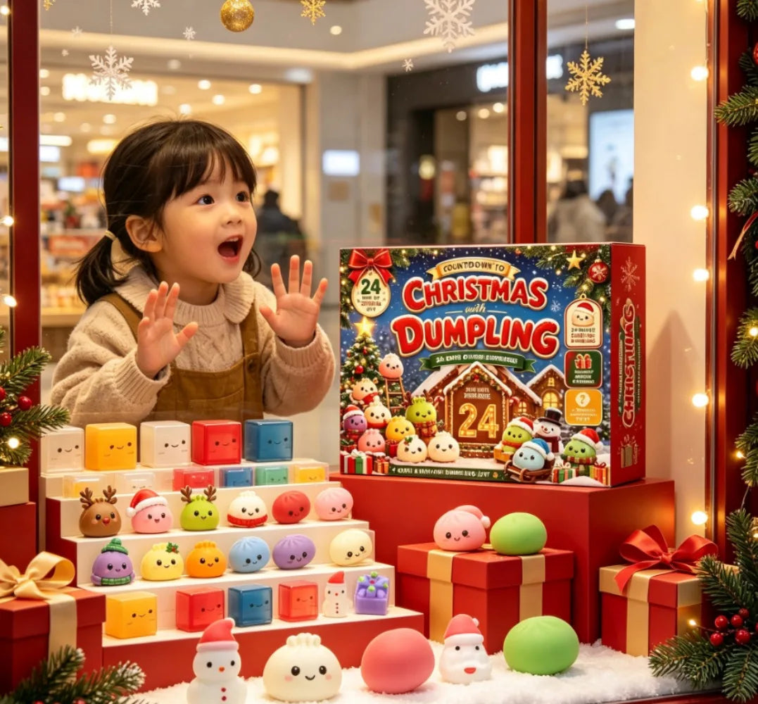 24-Day Plush Advent Calendar Gift Box with Soft Bread-Shaped Stuffed Toys for Desk Decoration and Holiday Surprise | Lonoma