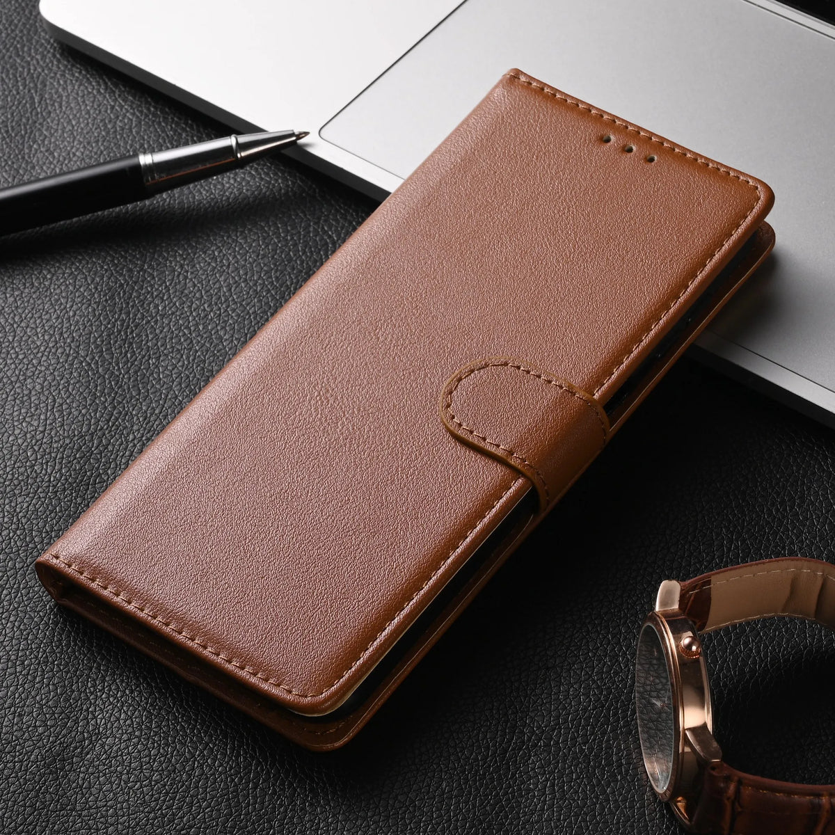 Flip Wallet Phone Case with Card Slots and Kickstand – Vegan Leather Magnetic Folio Cover for Everyday Protection and Convenience | Lonoma