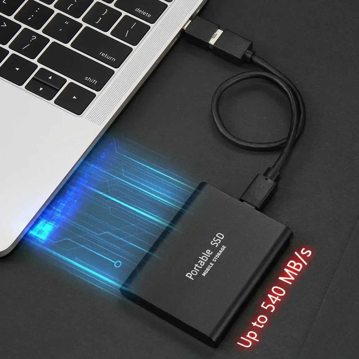 2TB Portable SSD Drive Ultra-Fast External Storage for Laptop Desktop Backup Data Transfer | Solid State Drive USB Compatible Windows macOS | Lonoma