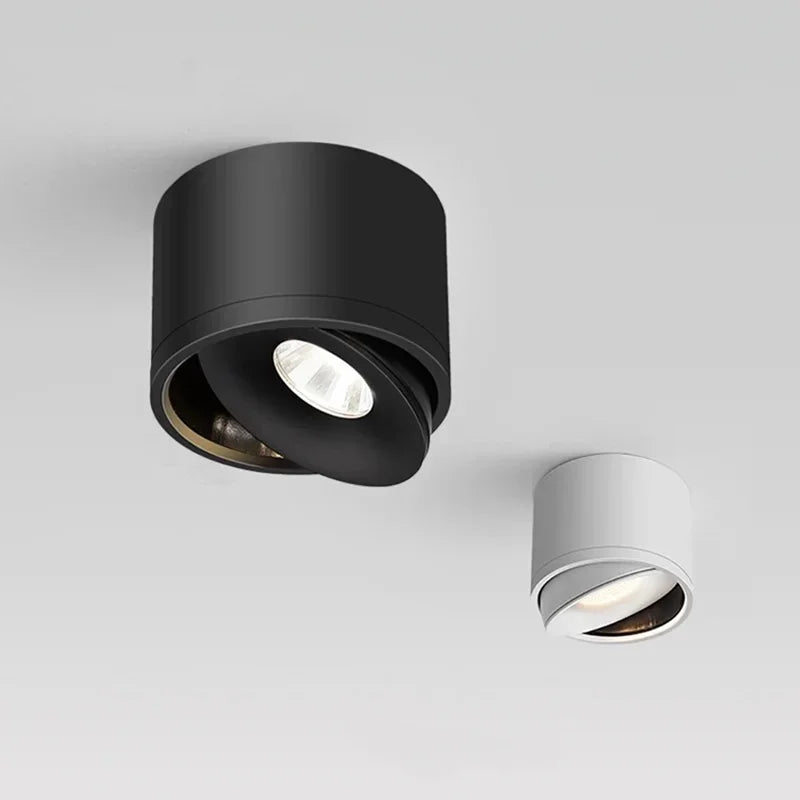 Adjustable LED Ceiling Spotlight Dimmable Aluminum Directional Track Light Black White Modern for Kitchen Office Living Room | Lonoma
