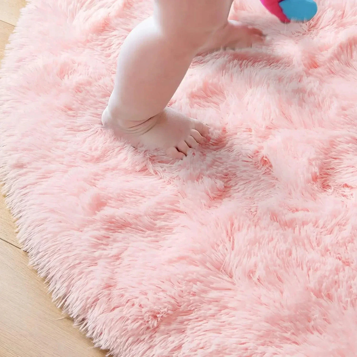 Round Shag Area Rug Plush Circle Floor Mat Ultra Soft High Pile Fluffy Carpet for Bedroom Living Room Kids Playroom Nursery Home Accent | Lonoma