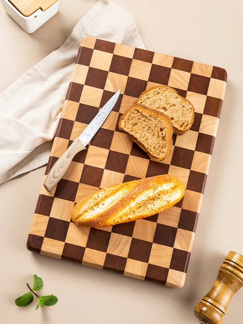 Natural Acacia Wood Cutting Board with Non-Slip Grip for Kitchen Prep and Serving | Premium Hardwood Chopping Surface | Durable Countertop | Lonoma