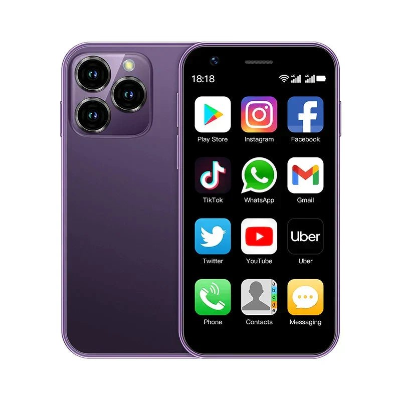 Pocket-Sized Android Smartphone 3-Inch Touchscreen Dual SIM WiFi GPS Unlocked Cell Phone Backup Travel Phone Secondary Device | Lonoma