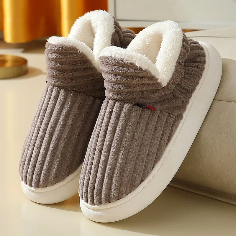 Plush Slippers for Women Men Indoor House Shoes Fuzzy Faux Fur Slip-On Soft Sole Winter Warm Cozy Footwear Home Bedroom Slides | Lonoma