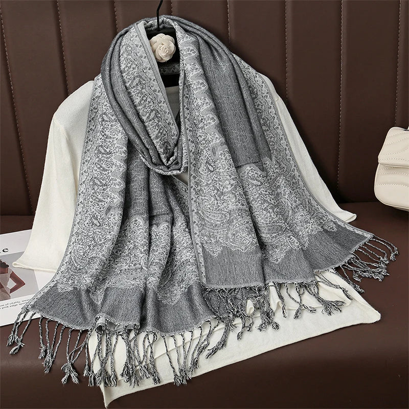 Soft Cashmere-Feel Scarf for Women – Warm Oversized Pashmina Wrap Shawl for Fall Winter Layering | Lonoma