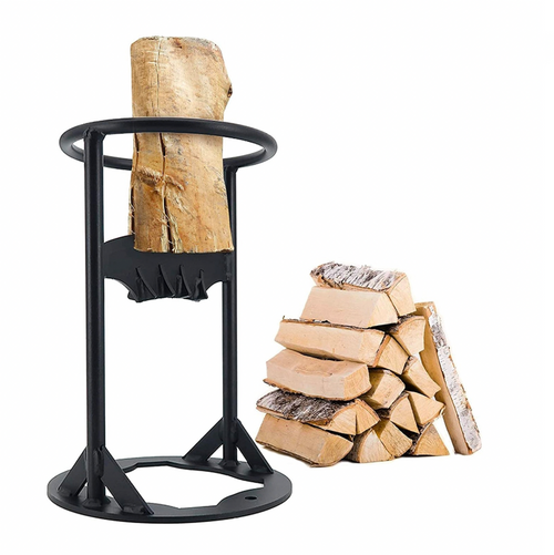 Manual Log Splitter Steel Wedge for Firewood with Safety Base for Fireplace | Lonoma