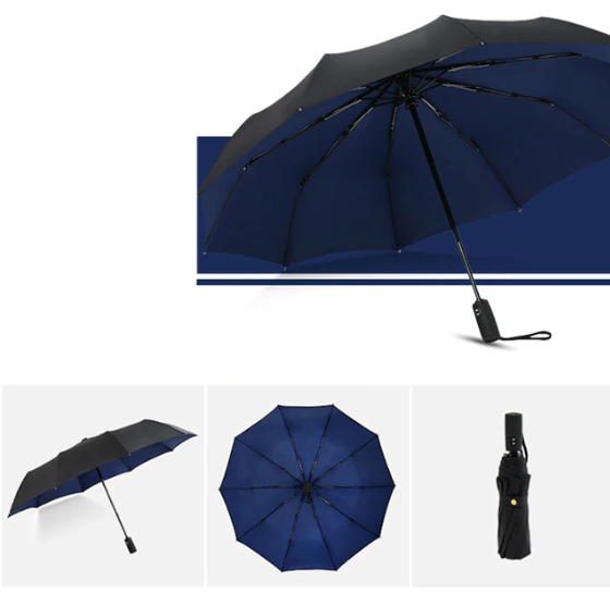 Windproof Inverted Umbrella with Auto-Open Button for Rain & Sun Protection – Reverse Close Design | Lonoma