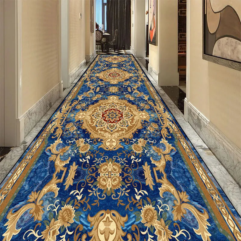 Runner Rug Anti-Slip Polyester Hallway Mat for Entryway Living Room Bedroom Kitchen Stairs Printed Pattern Washable Various Sizes | Lonoma