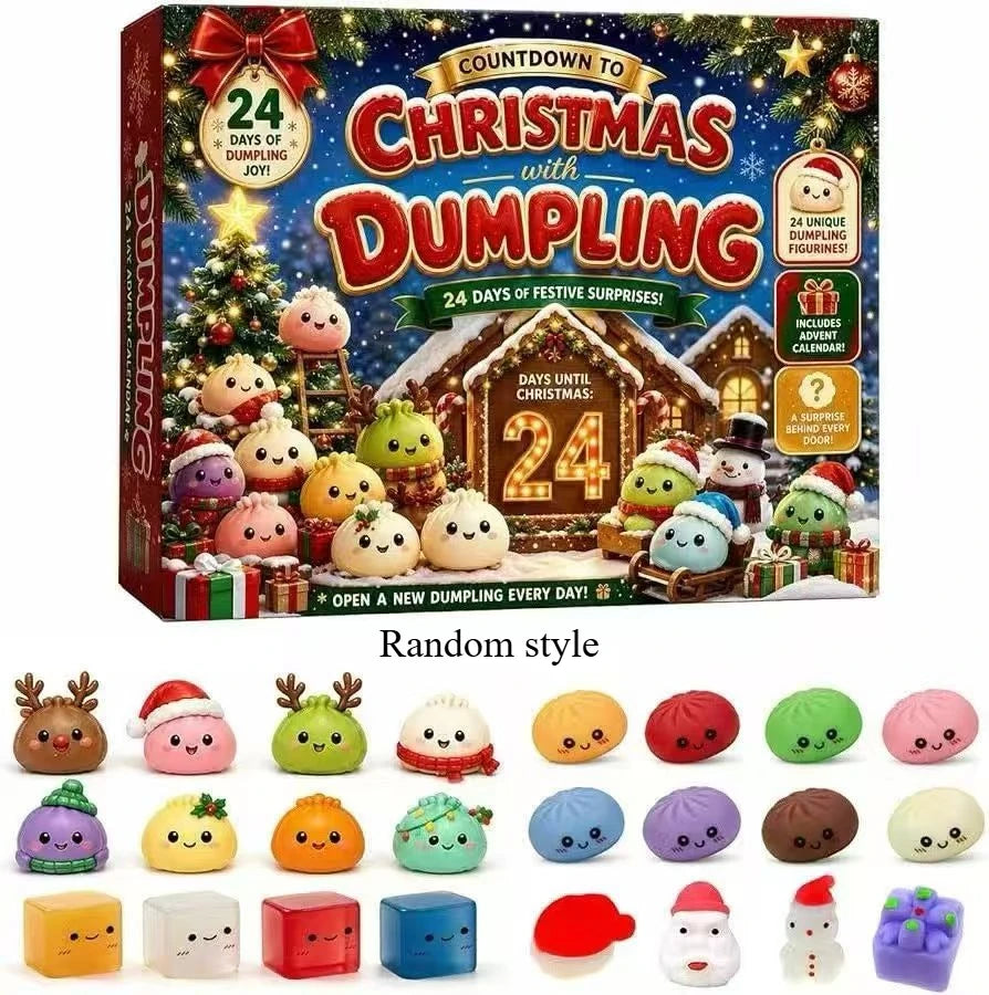 24-Day Plush Advent Calendar Gift Box with Soft Bread-Shaped Stuffed Toys for Desk Decoration and Holiday Surprise | Lonoma