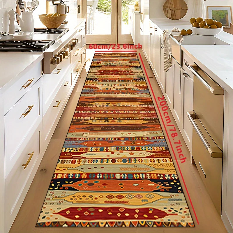 Long hallway runner rug - VIKAMABohemian Style Runner Rug Runner Mat Home Decoration Kitchen Rugs Entryway Hallway Bedroom Carpet Welcom Floor Mat Laundry