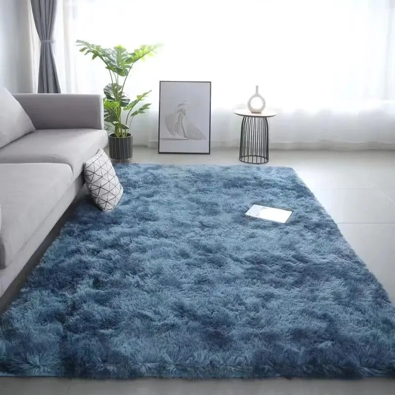 Tie-Dye Area Rug Non-Slip Machine Washable Floor Mat for Living Room Bedroom Entryway Multi-Color Polyester Carpet with PVC Backing | Lonoma
