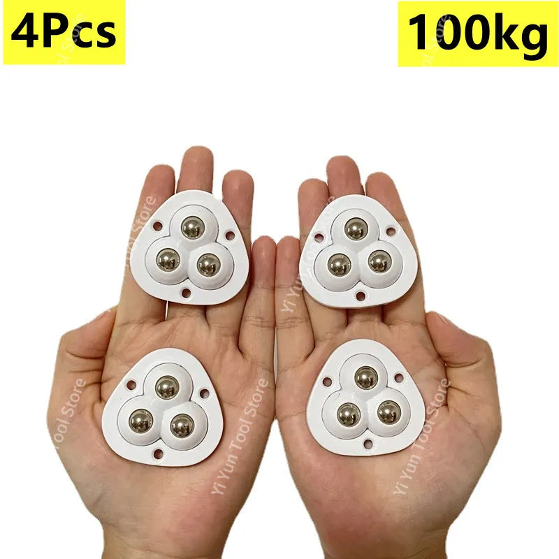 Self-Adhesive Swivel Furniture Casters, 360° Stick-On Wheels for Heavy Furniture, Cabinets, Tables & Dressers, No Drilling, Set of 4 | Lonoma