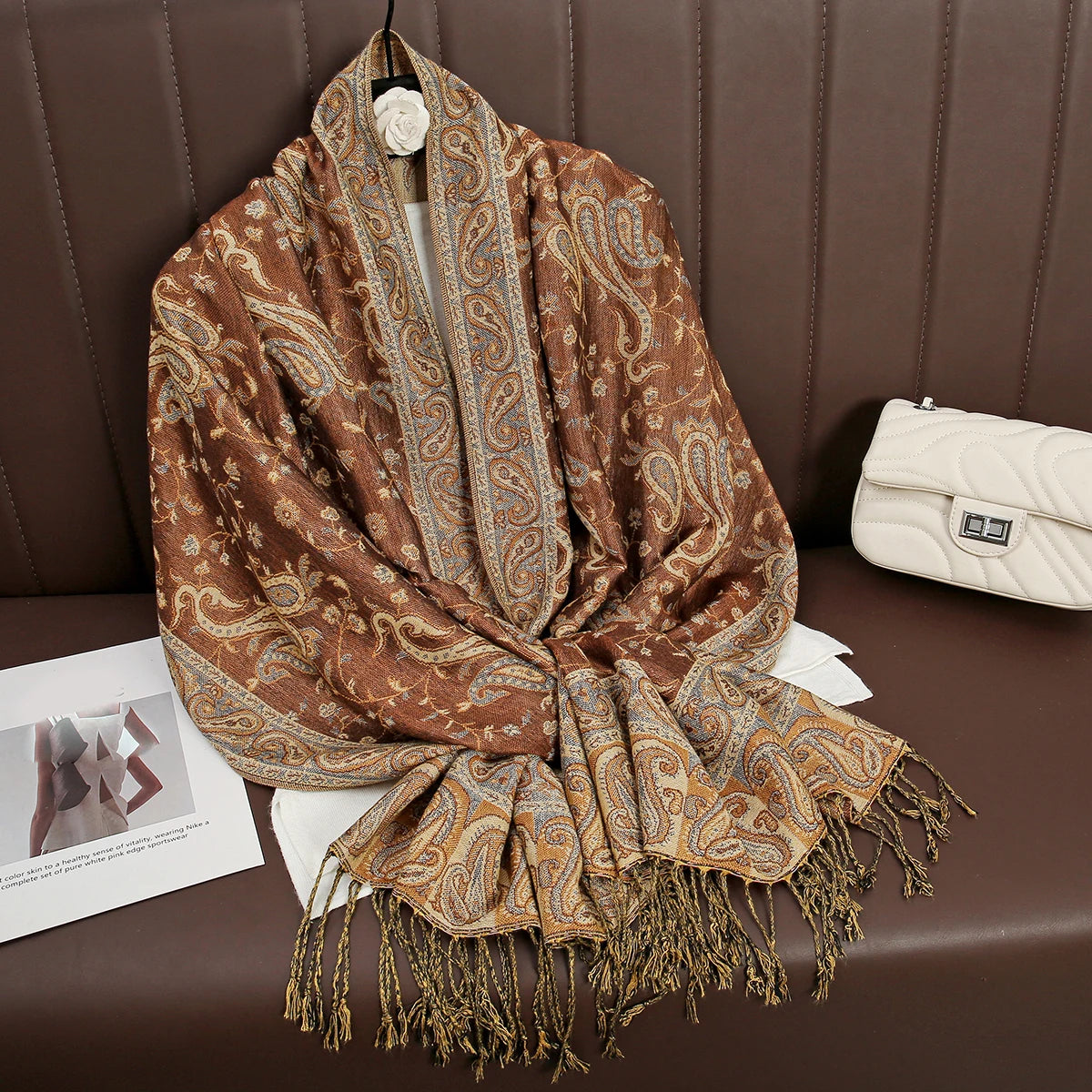 Soft Cashmere-Feel Scarf for Women – Warm Oversized Pashmina Wrap Shawl for Fall Winter Layering | Lonoma