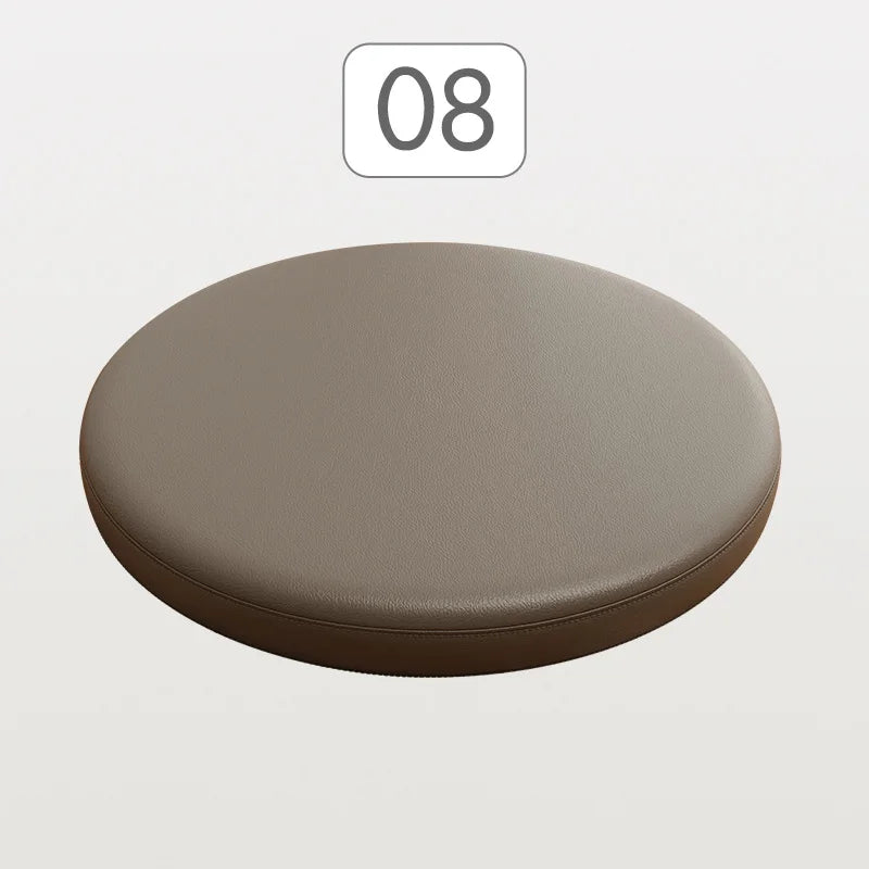 Memory Foam Seat Cushion Round Non-Slip Faux Leather Dining Chair Pad Bar Stool Topper for Kitchen Office Home | Lonoma