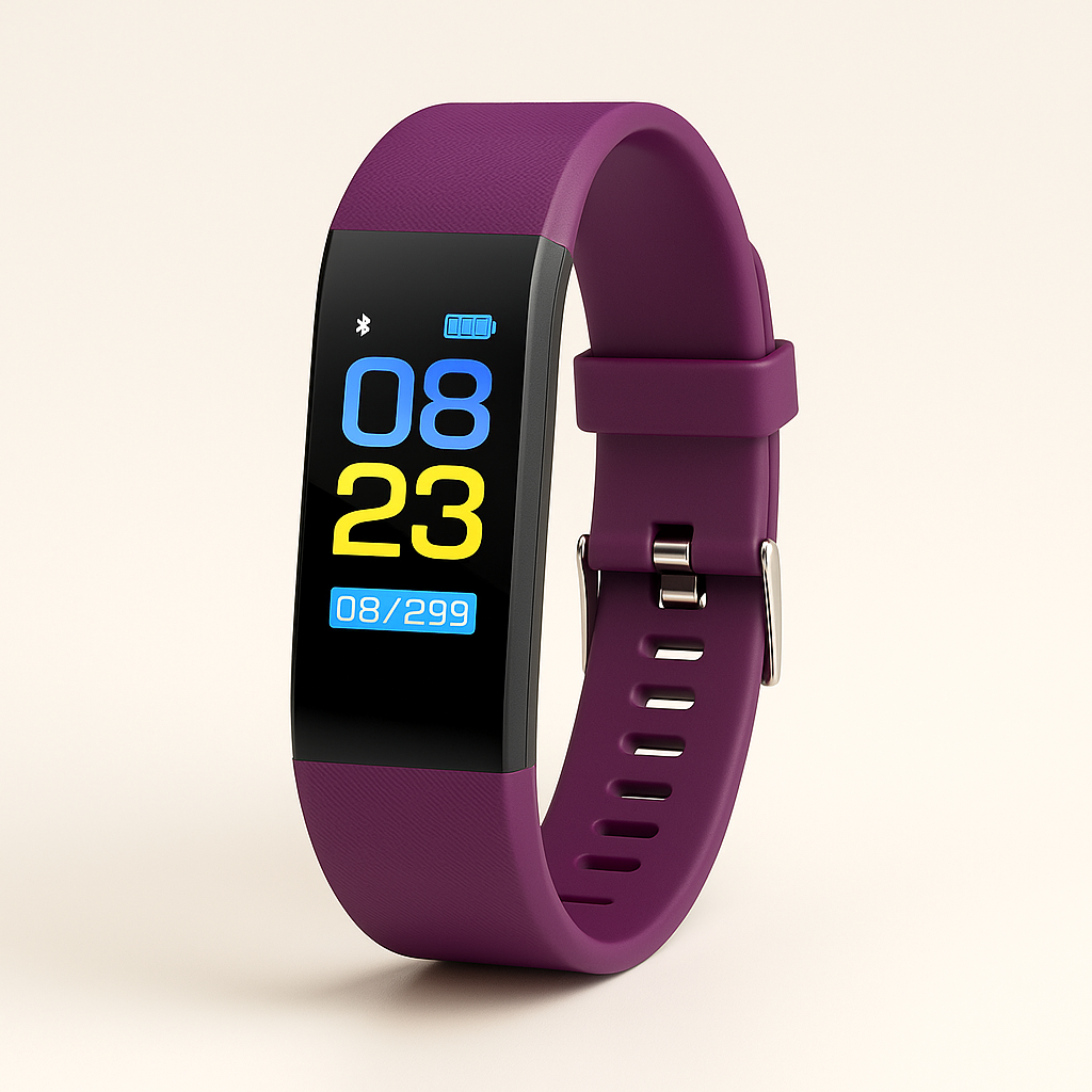 Health Tracking Watch with Heart Rate Monitor, Step Counter & Blood Pressure Sensor | Rechargeable USB Fitness Tracker | Water-Resistant | Lonoma