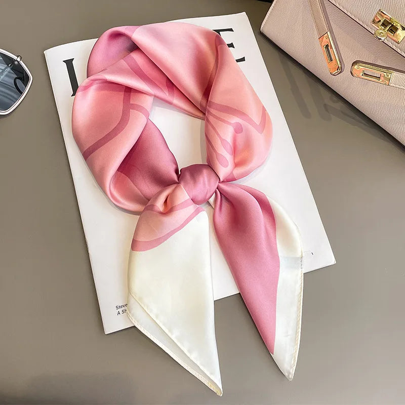 Square Satin Scarf 27.5 Inch Equestrian Print Headwrap Neck Tie Hairband for Women Four Season Versatile Accessory | Lonoma