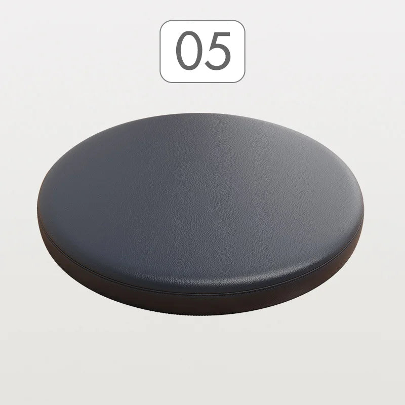 Memory Foam Seat Cushion Round Non-Slip Faux Leather Dining Chair Pad Bar Stool Topper for Kitchen Office Home | Lonoma