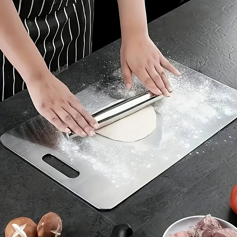 Kitchen Cutting Board Set 3-Piece Stainless Steel with Juice Groove Non-Slip Dishwasher Safe Food Prep Boards for Meat Vegetables | Lonoma