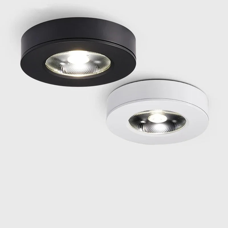 Slim LED Flush Mount Ceiling Light, Anti-Glare Aluminum Fixture in White, Black or Gold, Warm to Cool White for Kitchen, Hallway & Bedroom | Lonoma