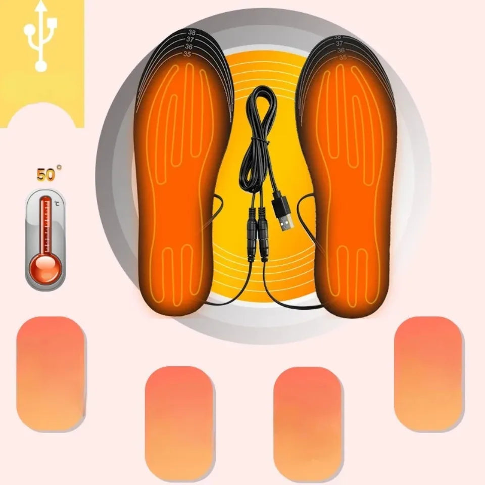 Rechargeable Electric Heated Shoe Insoles Trim-to-Fit Winter Foot Warmers for Skiing Hiking Outdoor Work | Lonoma