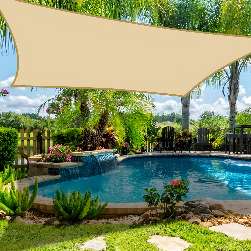 Waterproof Rectangular Shade Sail, UV-Blocking Sun Shade Canopy for Patio, Backyard, Deck, Balcony, Pergola and Garden Outdoor Cover | Lonoma