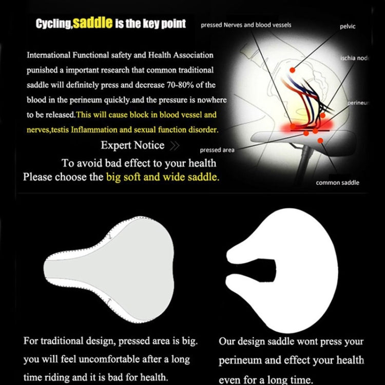 Noseless Bike Saddle Padded Mountain Bike Seat Cushion Pressure Relief Black for Road Cycling Commute Trail Riding Comfort | Lonoma