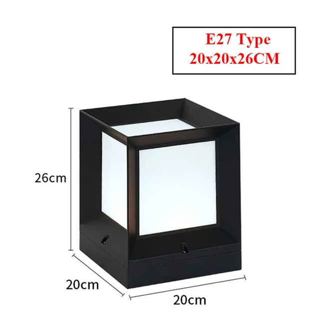 Outdoor Bollard Light 12W LED for Driveway, Pathway & Yard – Modern Black Post Lamp with Warm or Cool White | Lonoma